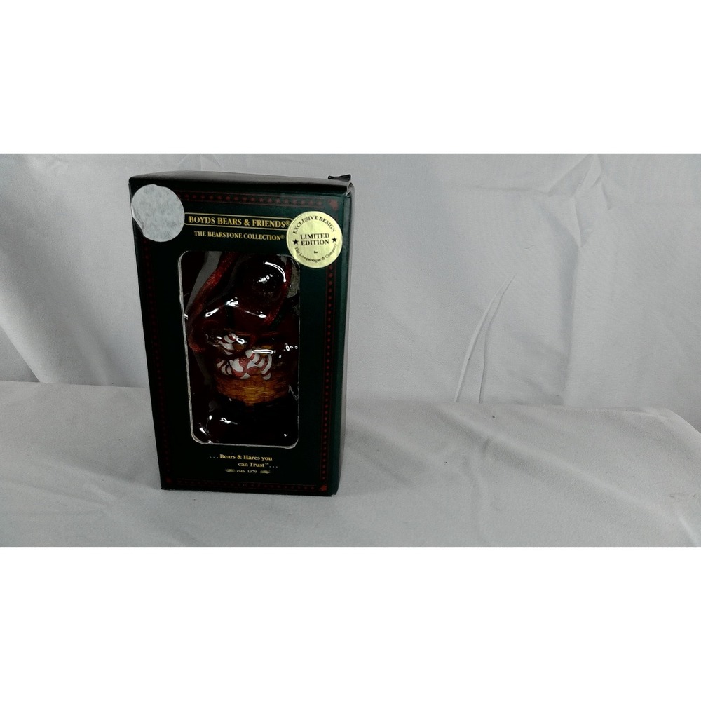 Boyds Bears and Friends Limited‎ Edition Ornament Peppermint Elf Basket